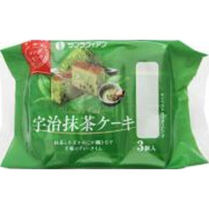 アッシュフードエンターテイメント 宇治抹茶ケーキ ３個 □お取り寄せ品 【購入入数１２個】