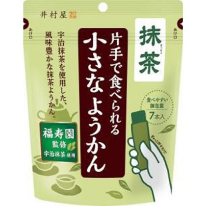 井村屋 片手で食べられる小さなようかん 抹茶７本  【購入入数１６個】