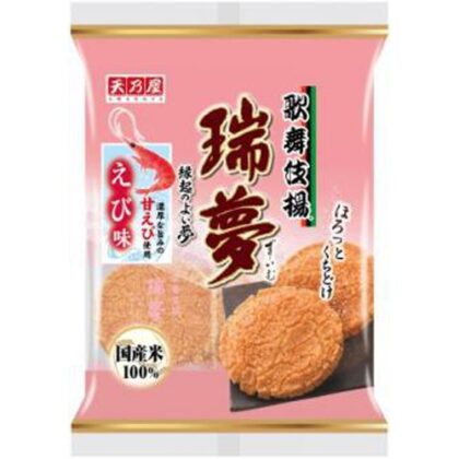 天乃屋 歌舞伎揚 瑞夢えび味６枚 △ 【購入入数１２個】
