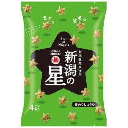 越後製菓 新潟の星 青のりしょうゆ８０ｇ △ 【購入入数１２個】