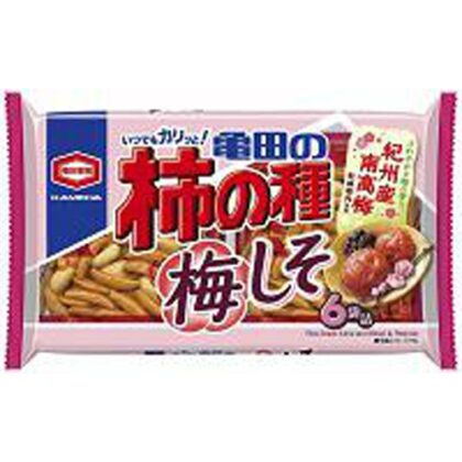 亀田 柿の種梅しそ ６袋詰１６４ｇ □お取り寄せ品 【購入入数１２個】