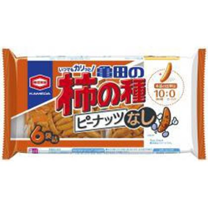 亀田 柿の種ピーナッツなし ６袋詰１３５ｇ □お取り寄せ品 【購入入数１２個】