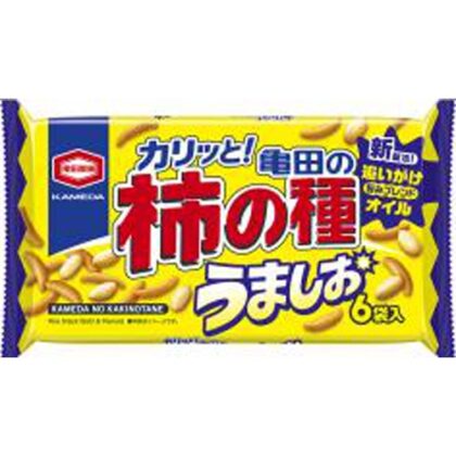 亀田 柿の種 うましお６袋  【購入入数１２個】
