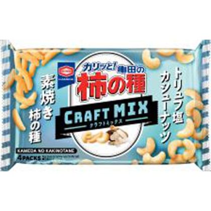 亀田 柿の種クラフトＭＩＸカシューナッツ４袋 □お取り寄せ品 【購入入数１２個】
