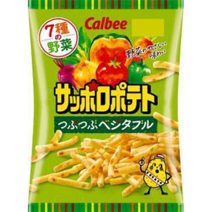 カルビー サッポロポテト つぶつぶベジタブル７２ｇ △ 【購入入数１２個】