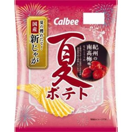 カルビー 夏ポテト 紀州の南高梅味６１ｇ 【新商品 6/9 発売】 □お取り寄せ品 【購入入数１２個】