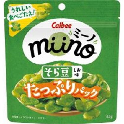 カルビー ｍｉｉｎｏそら豆しお味たっぷりＰ ５３ｇ 【新商品 5/19 発売】 □お取り寄せ品 【購入入数１２個】