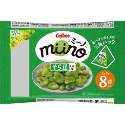 カルビー ｍｉｉｎｏそら豆しお味三角パック５６ｇ  【購入入数１２個】