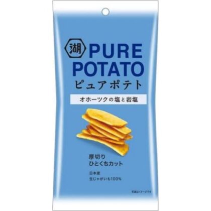 湖池屋 スリムピュアポテトオホーツクの塩と岩塩 △ 【購入入数６個】
