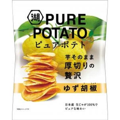 湖池屋 ピュアポテト ゆず胡椒５２ｇ △ 【購入入数１２個】