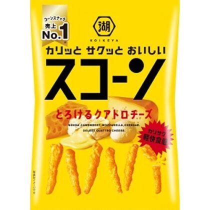 湖池屋 スコーン とろけるクアトロチーズ７３ｇ △ 【購入入数１２個】