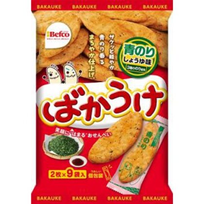 栗山米菓 １８枚ばかうけ青のり 【今月の特売 菓子】 【購入入数１２個】