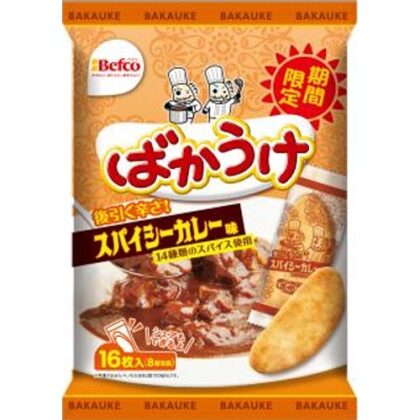 栗山米菓 ばかうけ スパイシーカレー味７０ｇ □お取り寄せ品 【購入入数１２個】