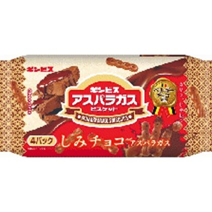ギンビス しみチョコミニアスパラガス４Ｐ □お取り寄せ品 【購入入数１２個】