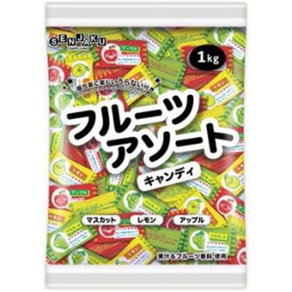 扇雀飴 フルーツアソートキャンディ １ｋｇ 【数量限定】 □お取り寄せ品 【購入入数１個】
