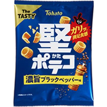 東ハト 堅ポテコ 濃旨ブラックペッパー味５０ｇ △ 【購入入数２４個】