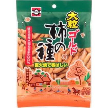 浪花屋 大粒ゴールド柿の種 ８０ｇ □お取り寄せ品 【購入入数１２個】