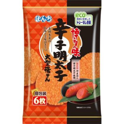 ぼんち ６枚辛子明太子大型揚げせん 【今月の特売 菓子】 【購入入数１２個】