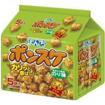 ぼんち ５パックポンスケのり １２５ｇ △ 【購入入数１０個】