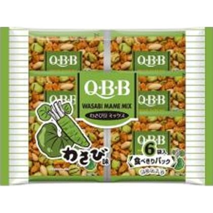 ＱＢＢ わさび豆ミックス ６袋 △ 【購入入数１２個】