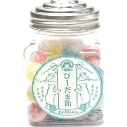 ★金太郎飴 レトロボトルびーだま飴 １４０ｇ △ 【購入入数１６個】