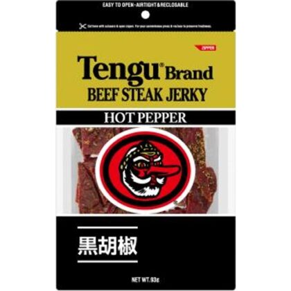 テング ビーフステーキジャーキーホット９３ｇ □お取り寄せ品 【購入入数２４個】