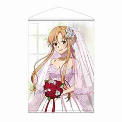 (s)ソードアート・オンライン 描き下ろし アスナ B2タペストリー ウェディングドレスVer. 送料別880円