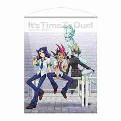 (s)遊☆戯☆王ZEXAL 描き下ろし 遊馬&アストラル&凌牙&カイト 100cmタペストリー オフモードの決闘者Ver 送料別880円