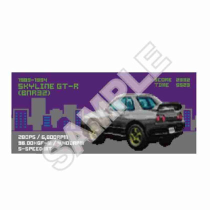 (s)NISSAN 8Bitシリーズ クリアステッカー SKYLINE GT-R (BNR32) 送料別880円