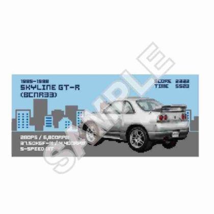 (s)NISSAN 8Bitシリーズ クリアステッカー SKYLINE GT-R (BCNR33) 送料別880円