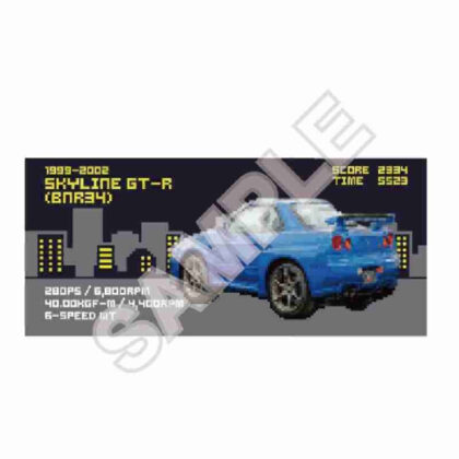 (s)NISSAN 8Bitシリーズ クリアステッカー SKYLINE GT-R (BNR34) 送料別880円
