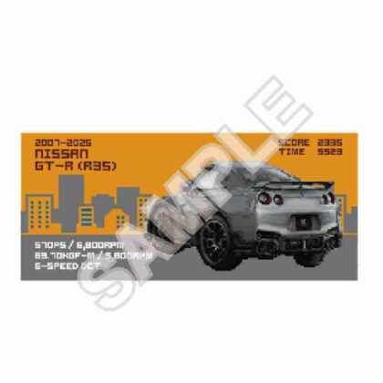 (s)NISSAN 8Bitシリーズ クリアステッカー NISSAN GT-R(R35) 送料別880円