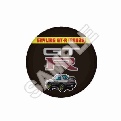 (s)NISSAN 8bitシリーズ 缶バッジ SKYLINE GT-R(BNR32) ロゴ 送料別880円