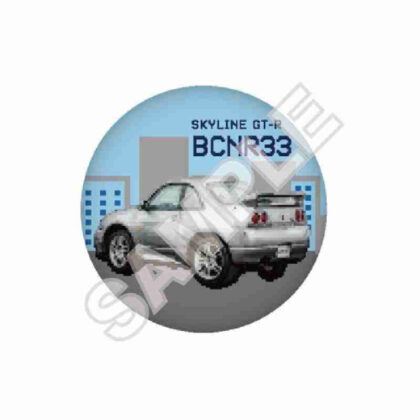 (s)NISSAN 8bitシリーズ 缶バッジ SKYLINE GT-R(BCNR33) イラスト 送料別880円