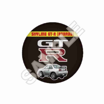 (s)NISSAN 8bitシリーズ 缶バッジ SKYLINE GT-R(BCNR33) ロゴ 送料別880円