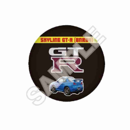 (s)NISSAN 8bitシリーズ 缶バッジ SKYLINE GT-R(BNR34) ロゴ 送料別880円