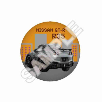 (s)NISSAN 8bitシリーズ 缶バッジ NISSAN GT-R(R35) イラスト 送料別880円