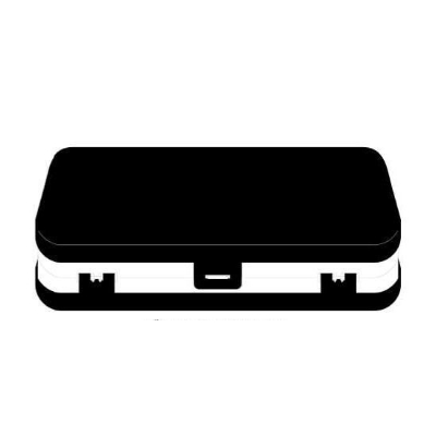 Double storage plastic pen, black and white (ダブルストレージプラペン ブラック×ホワイト)