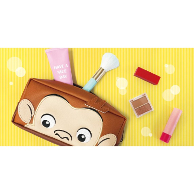 Curious George Close-up Pouch George (おさるのジョージ ドアップポーチ ジョージ) - Image 3