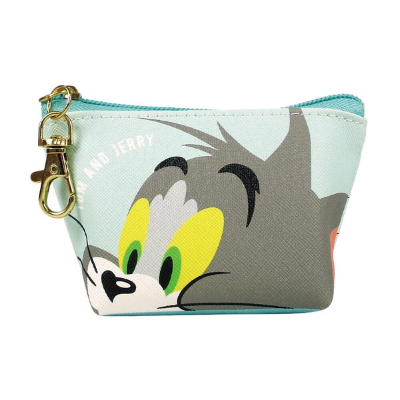 Tom and Jerry Triangle Mini Pouch Close-Up/Mint (トムとジェリー 三角ミニポーチ ドアップ/ミント)
