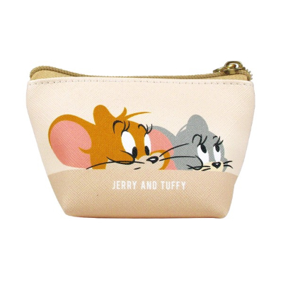 (トムとジェリー 三角ミニポーチ ドアップ/ベージュ) - Image 2
