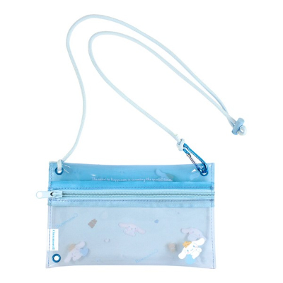 Sanrio Characters Clear Shoulder Pouch - Cinnamoroll (サンリオキャラクターズ ショルダーつきクリアポーチ シナモロール)