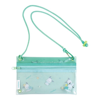 Sanrio Characters Clear Shoulder Pouch Pochacco (サンリオキャラクターズ ショルダーつきクリアポーチ ポチャッコ)