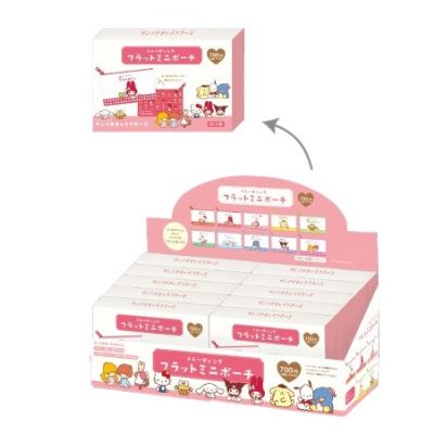 Sanrio Trading Flat Mini Pouch Retro / Box Set of 10 (サンリオ トレーディングフラットミニポーチ レトロ/10個入BOXセット)
