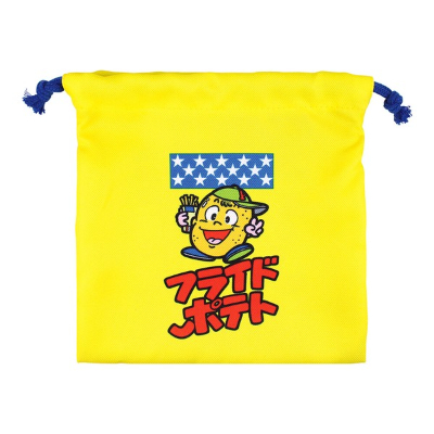 Sweets Series Flat Drawstring Bag French Fries (お菓子シリーズ フラット巾着 フライドポテト) - Image 2
