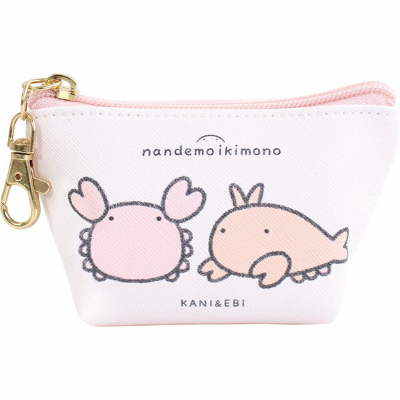 Anything Living Triangular Mini Pouch Crab and Shrimp (なんでもいきもの 三角ミニポーチ カニとエビ)