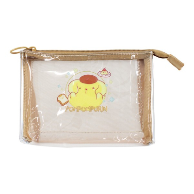 Sanrio Characters 3-Piece Clear Mesh Pouch - Amaenbo Namida/Pom Pom Purin (サンリオキャラクターズ 3Pクリアメッシュポーチ 甘えんぼナミダ/ポムポムプリン)