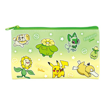 Pokémon Flat Multi-Pouch Gradient/Green & Yellow (ポケットモンスター フラットマルチポーチ グラデーション/グリーン&イエロー)