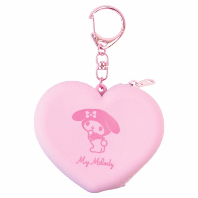 Sanrio Characters Heart-Shaped Silicone Mini Pouch My Melody (サンリオキャラクターズ ハート型シリコーンミニポーチ マイメロディ)