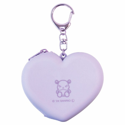 Sanrio Characters Heart-Shaped Silicone Mini Pouch Kuromi (サンリオキャラクターズ ハート型シリコーンミニポーチ クロミ) - Image 4